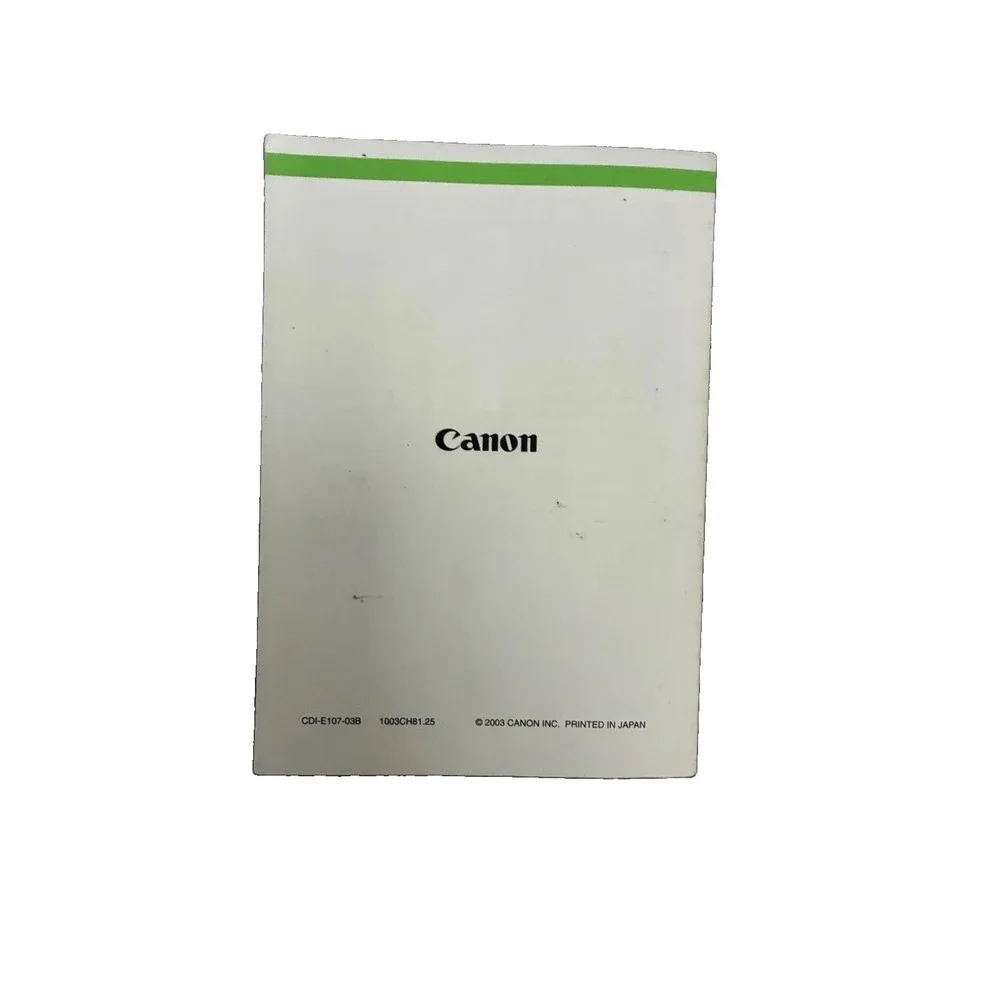 Canon PowerShot A80 Manual User Guide Instruction Booklet CDI-E107